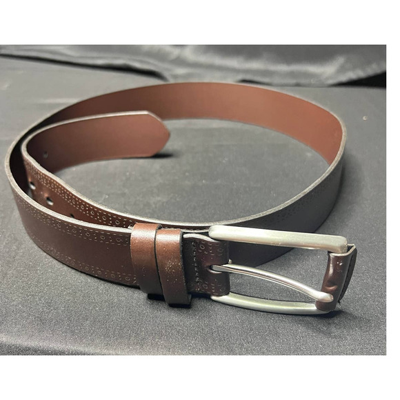 Classic Genuine Bonded Leather Belt - Made in the USA - Picture 1 of 4